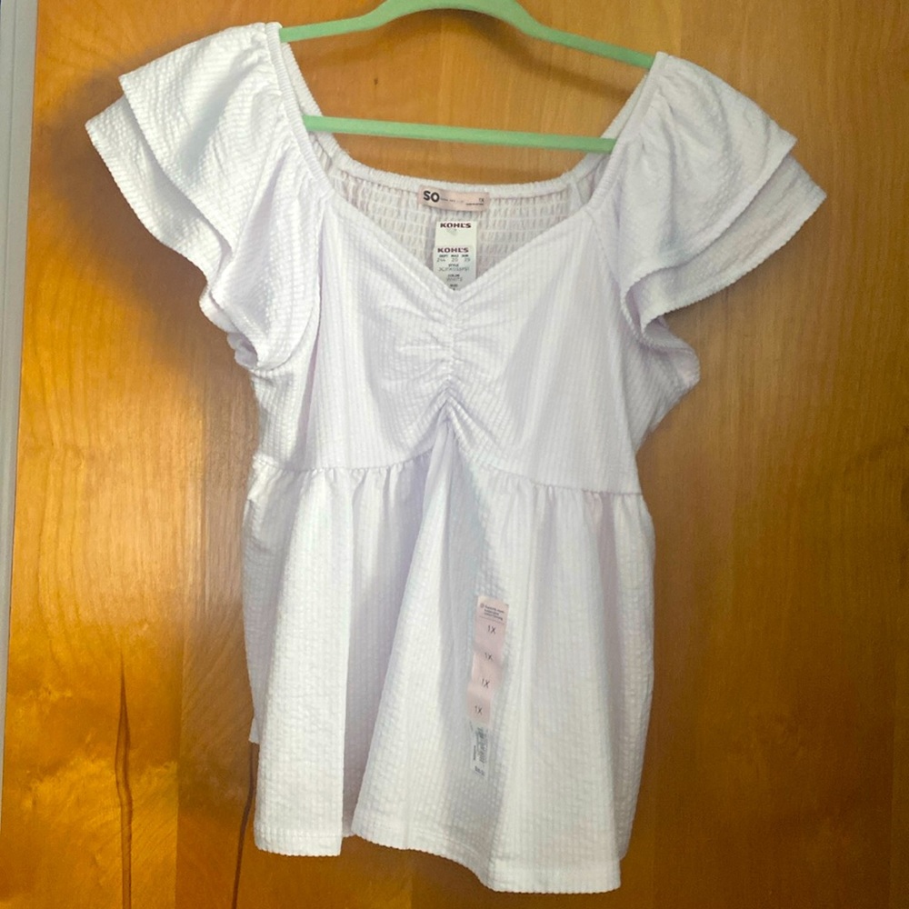 SO White cropped blouse
